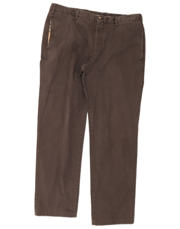 Pantaloni chino dritti da uomo Burberry IT 52 W38 L30 Cotone grigio