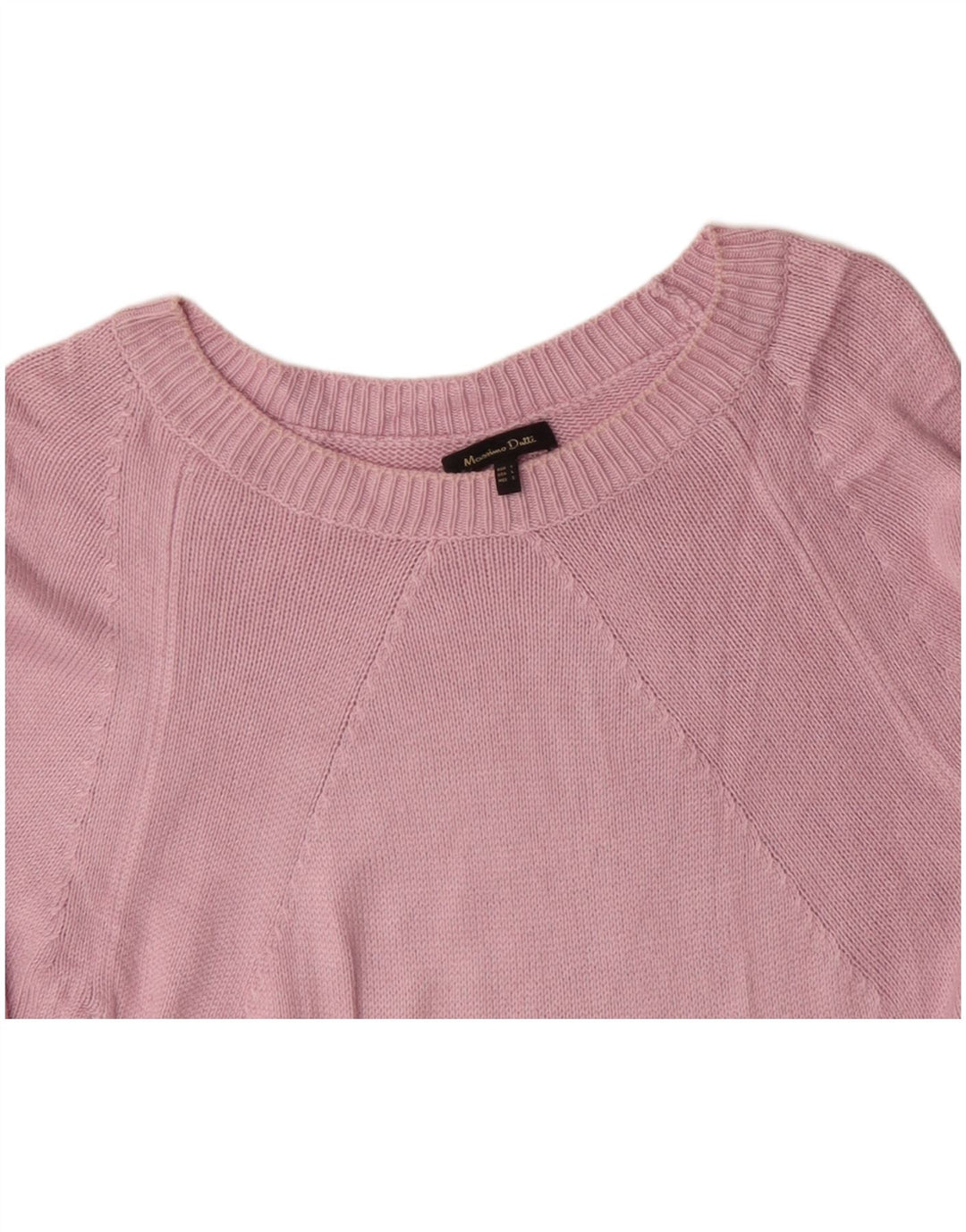 MASSIMO DUTTI Maglione da donna con scollo a barca UK 14 Large Rosa