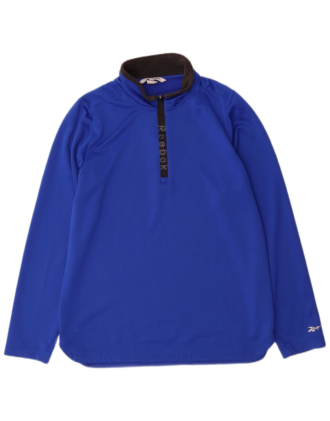 Reebok Maglia da tuta da uomo con grafica con zip e collo in poliestere grande blu