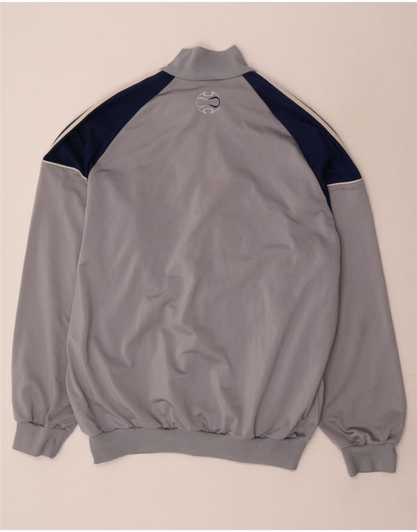 Giacca da tuta da uomo Adidas UK 44/46 Large Grigio Colourblock Poliestere