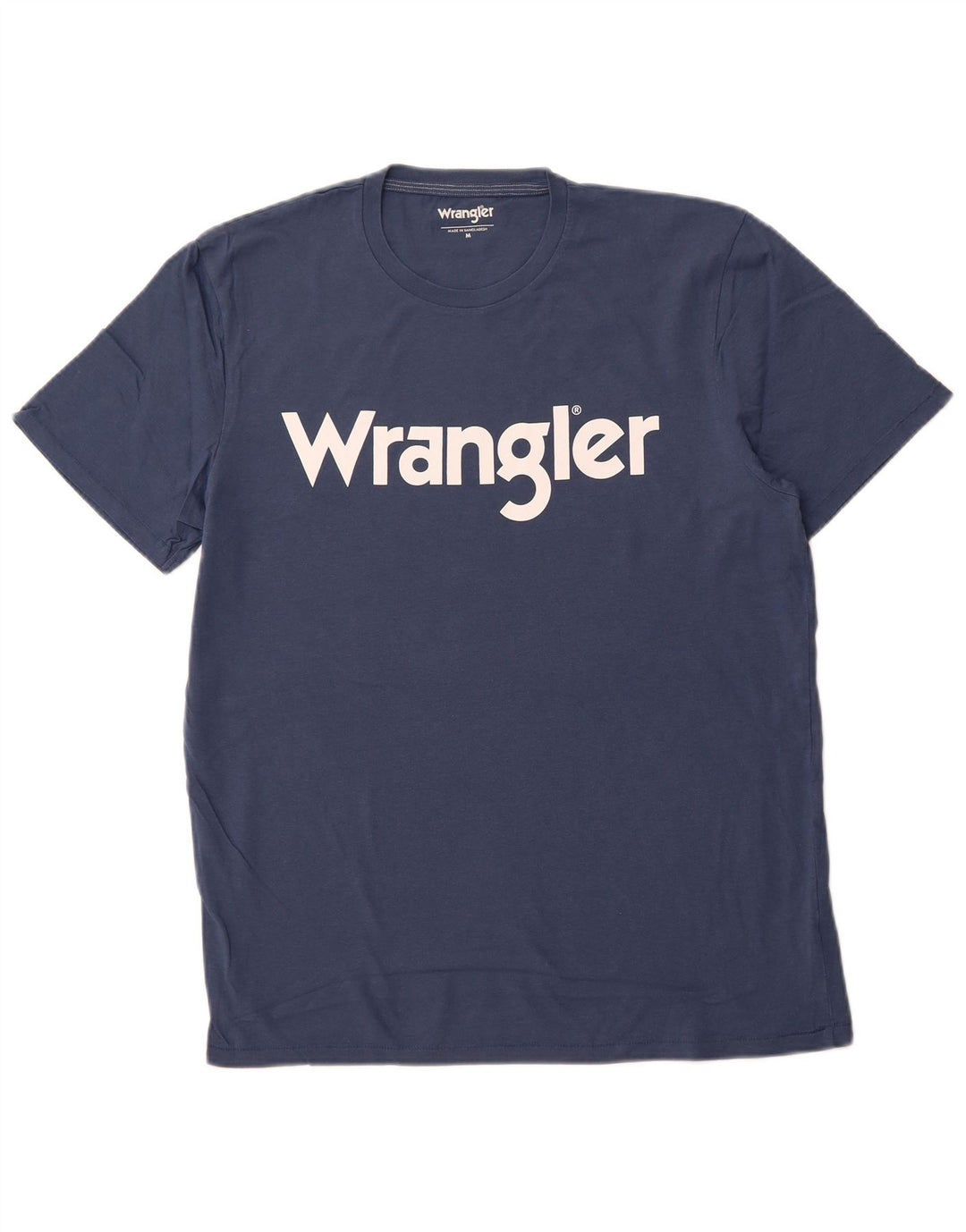 T-shirt grafica da uomo WRANGLER Top in cotone blu navy medio