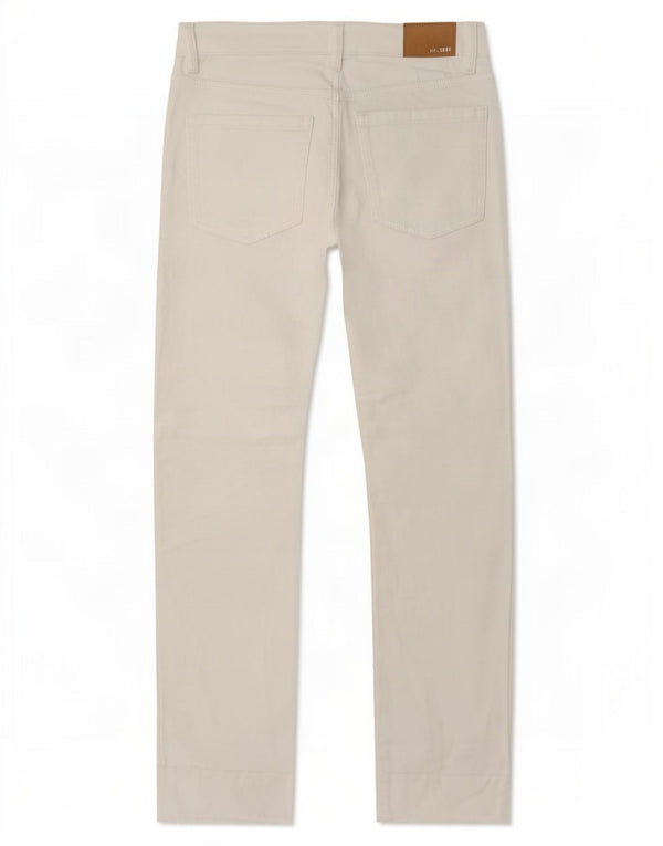 Jeans dritti corti Marks & Spencer da donna UK 10 piccoli W26 L25 bianchi