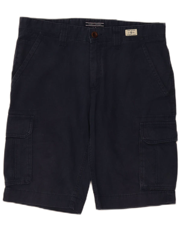 Pantaloncini cargo da uomo Tommy Hilfiger W32 cotone blu navy medio