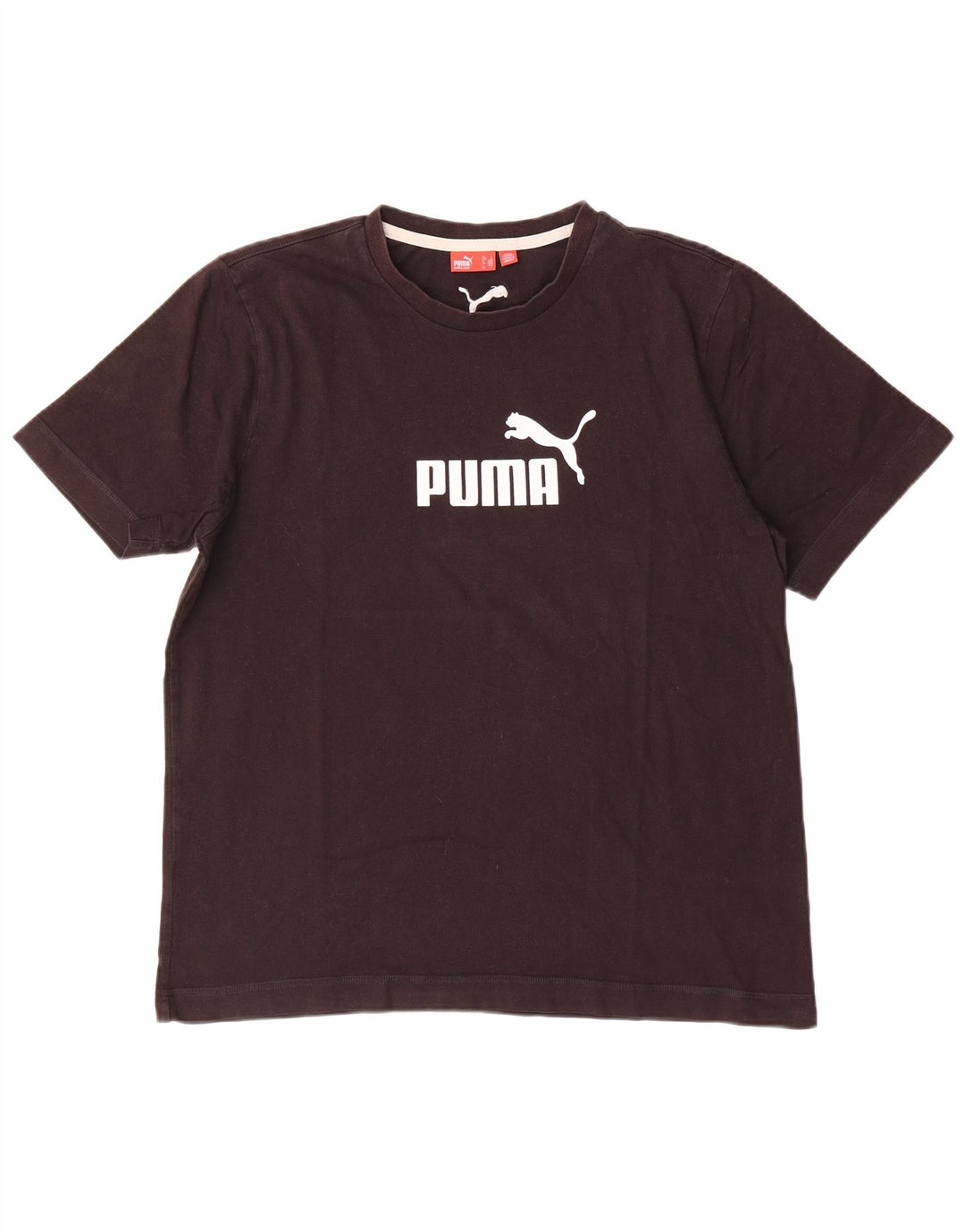 T-shirt grafica da uomo Puma grande in cotone marrone