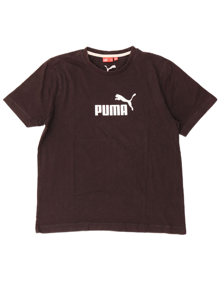 T-shirt grafica da uomo Puma grande in cotone marrone