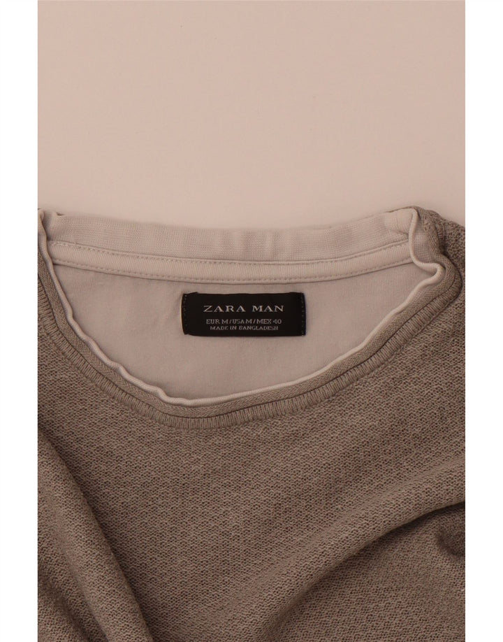 T-shirt da uomo ZARA Top Grigio medio