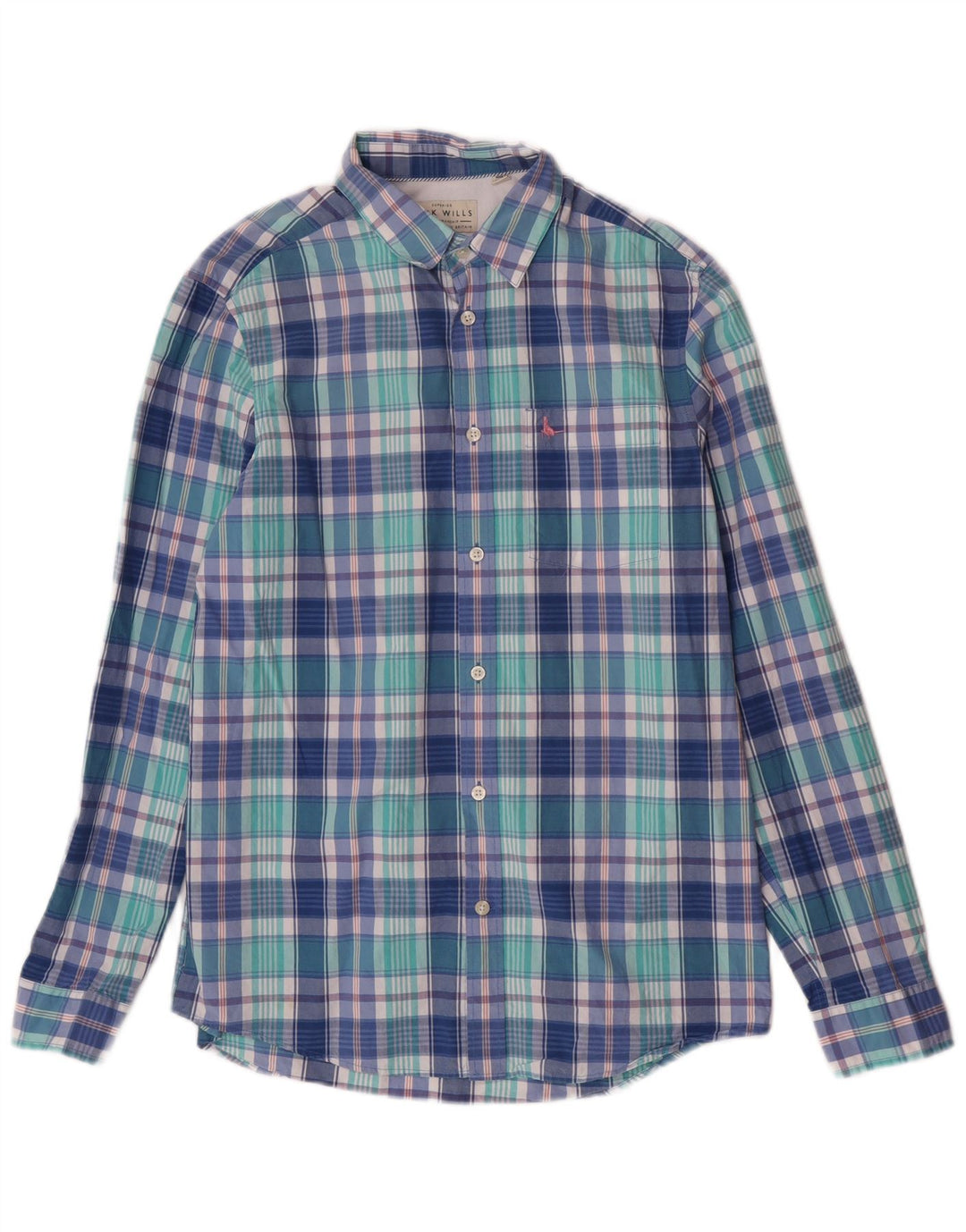 Camicia da uomo Classic Fit Jack Wills, piccolo cotone a quadri blu