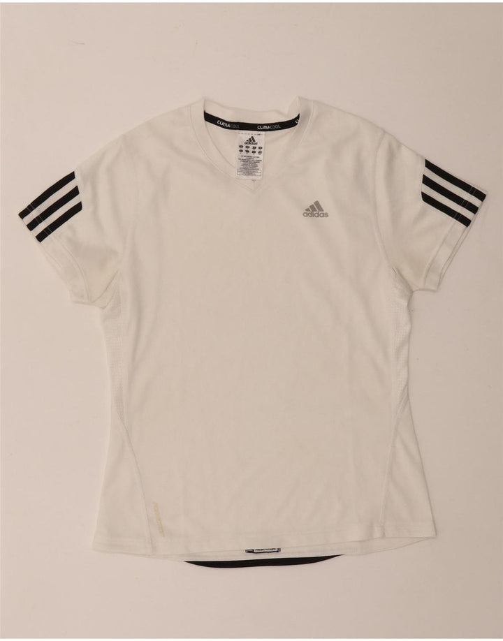 T-shirt Adidas Climacool da donna Top UK 10 piccola poliestere bianco