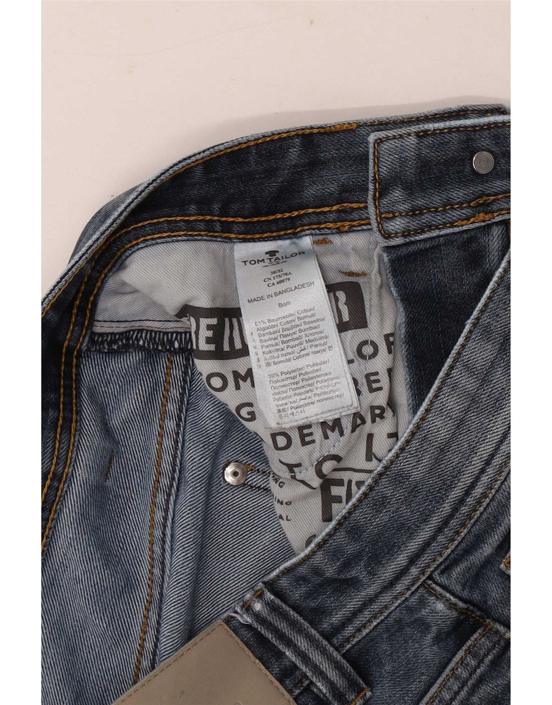 Jeans dritti da uomo Tom Tailor W30 L29 cotone blu navy