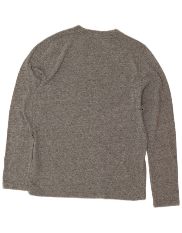Top grafico da bambino Abercrombie & Fitch a maniche lunghe 11-12 anni grigio screziato
