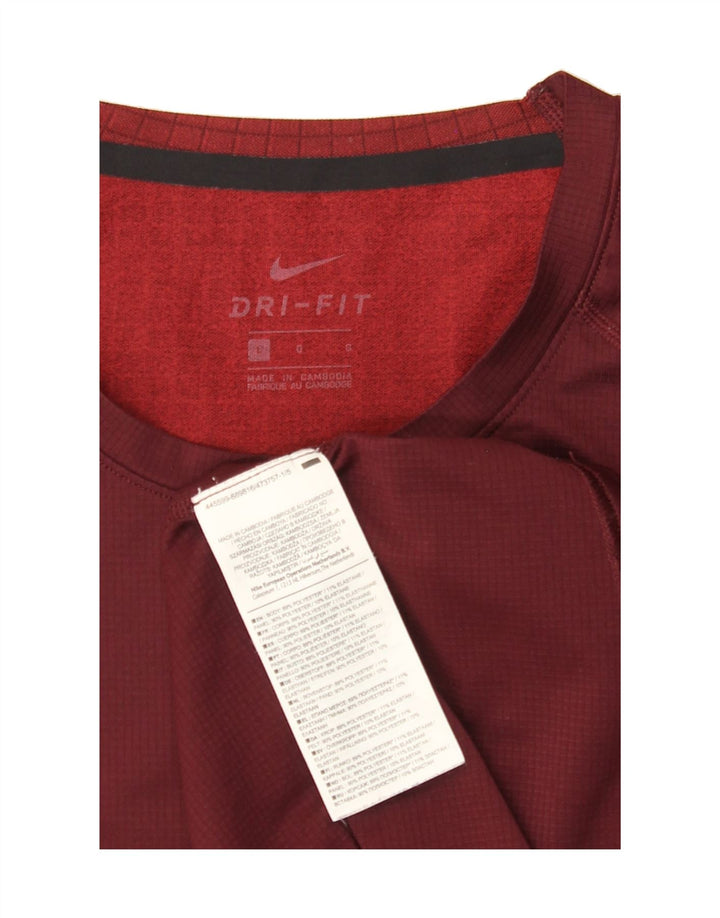 NIKE Mens Dri Fit T-Shirt Top Large Maroon Polyester Vintage Nike and Second-Hand Nike from Messina Hembry 