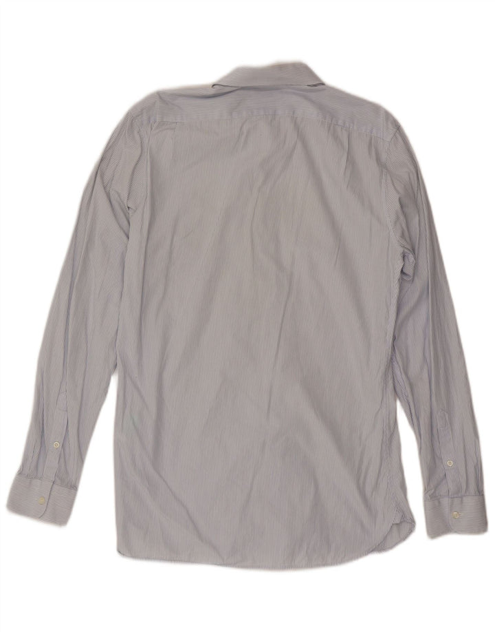 Camicia Reiss da uomo slim fit in cotone a righe blu medio