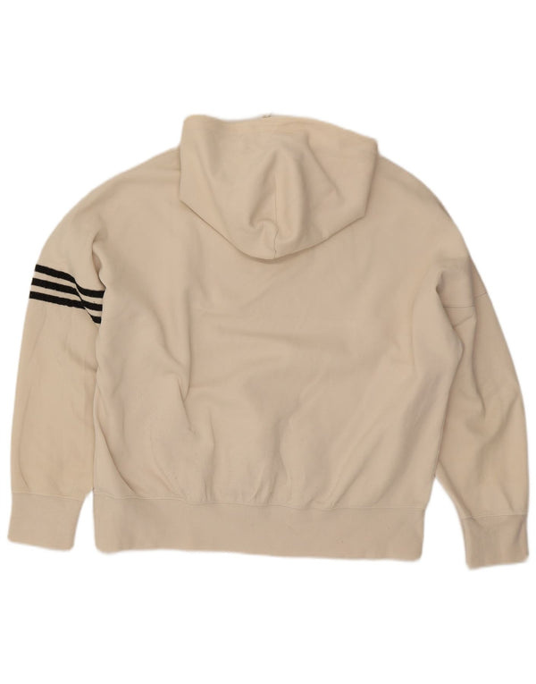 Adidas Felpa con cappuccio da uomo in cotone beige medio