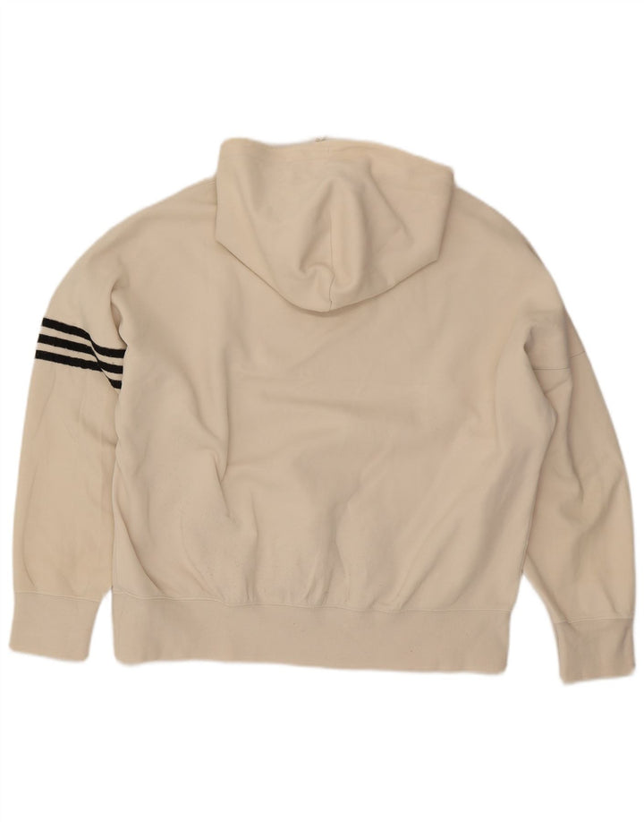 Adidas Felpa con cappuccio da uomo in cotone beige medio