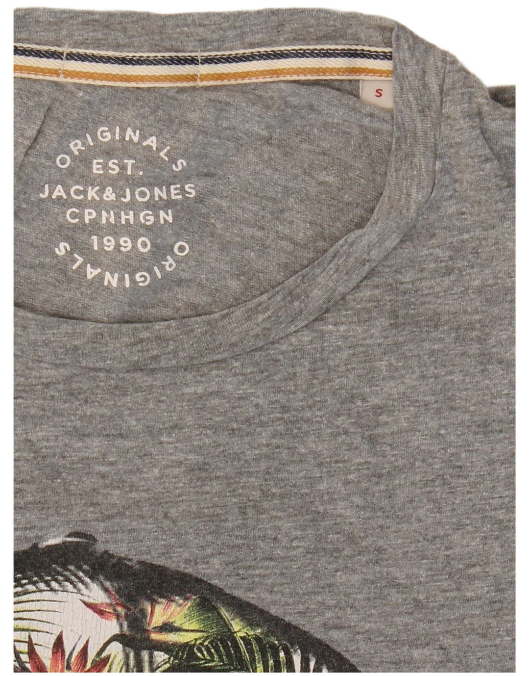 JACK & JONES T-shirt grafica da uomo piccola grigia screziata