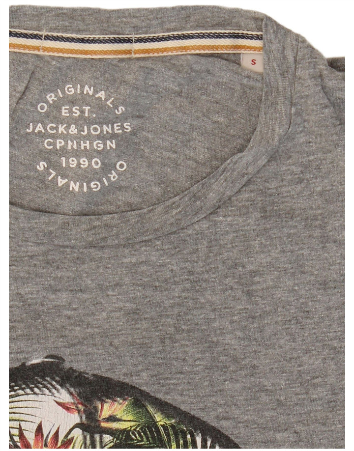 JACK & JONES T-shirt grafica da uomo piccola grigia screziata