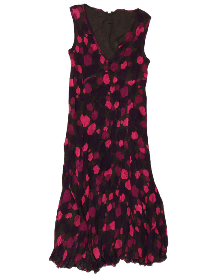 Abito lungo senza maniche da donna EAST UK 14 medio multicolore maculato