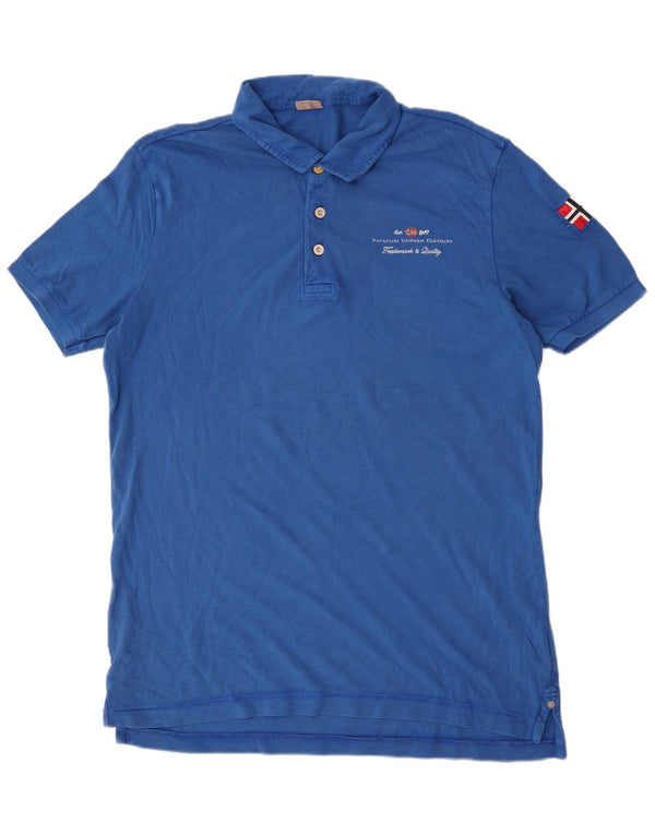 Polo grafica da uomo Napapijri 2XL in cotone blu