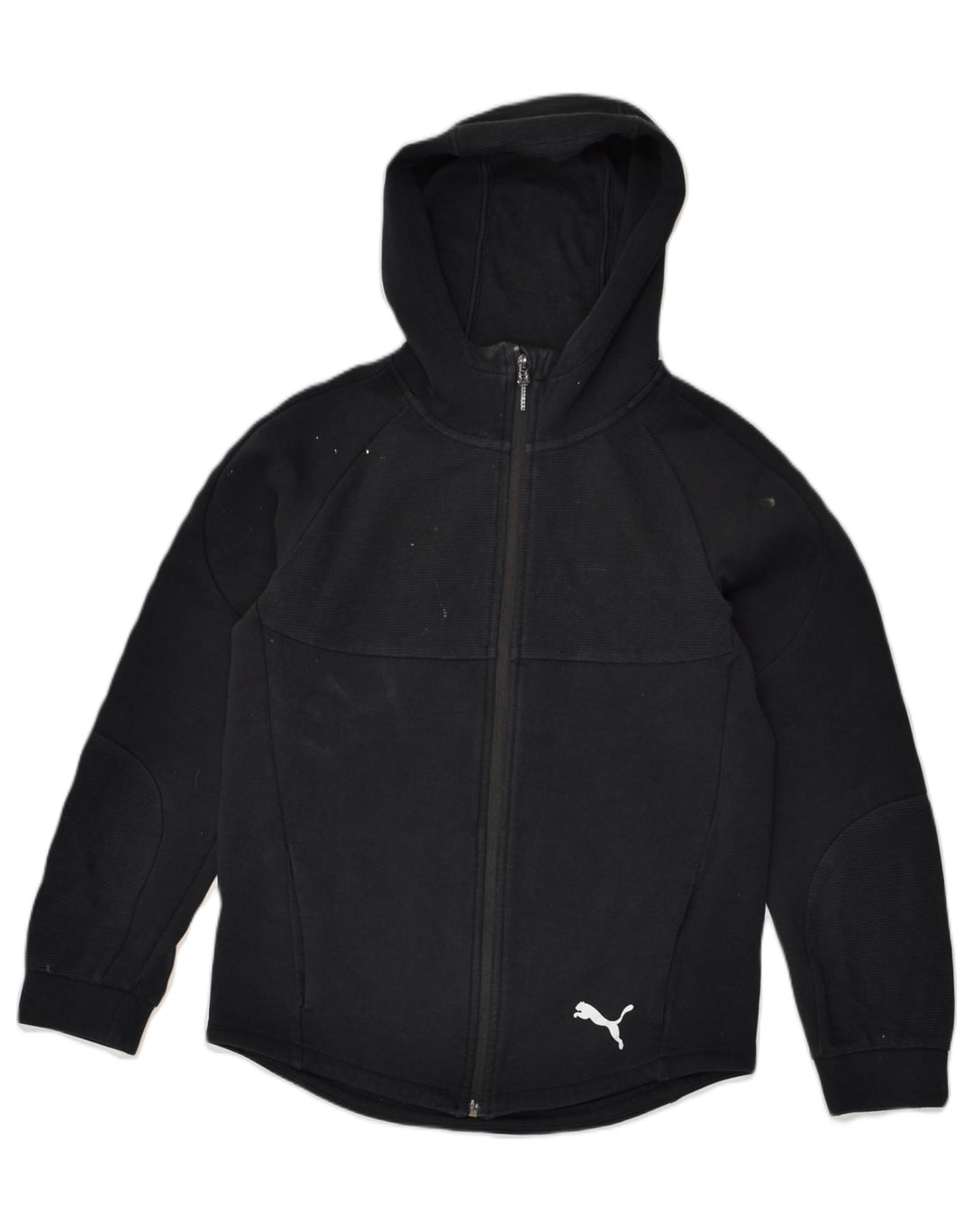 PUMA Boys Zip Hoodie Sweater 13-14 Years XL Black Cotton | Vintage Puma | Thrift | Second-Hand Puma | Used Clothing | Messina Hembry 
