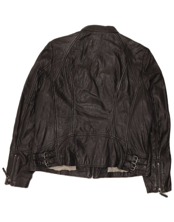 Giacca in pelle da donna Gypsy UK 22 3XL Pelle nera