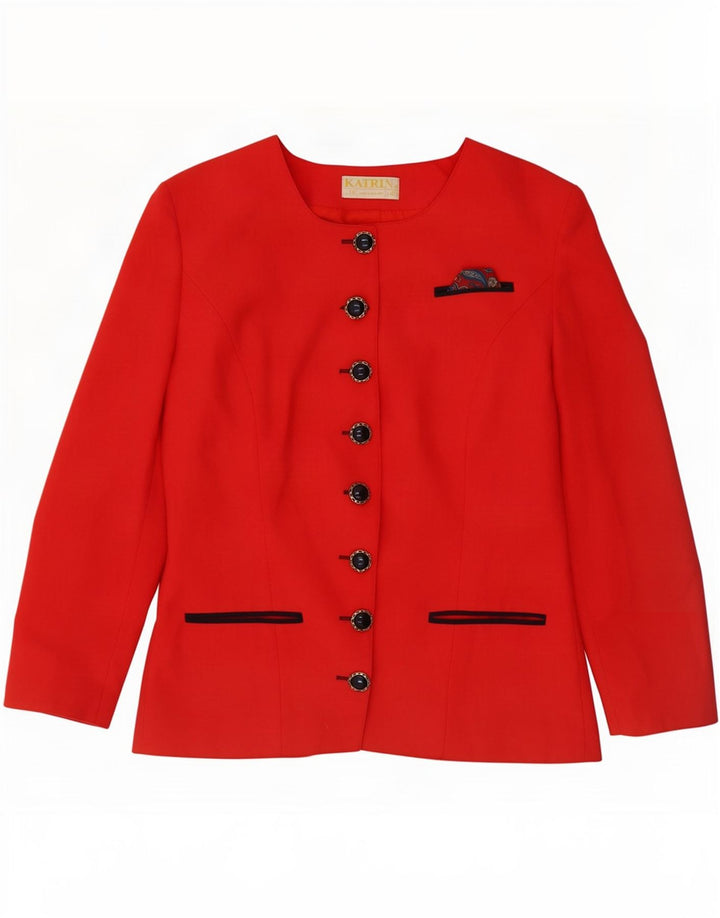 Giacca blazer a 8 bottoni da donna Katrin UK 14 rossa media