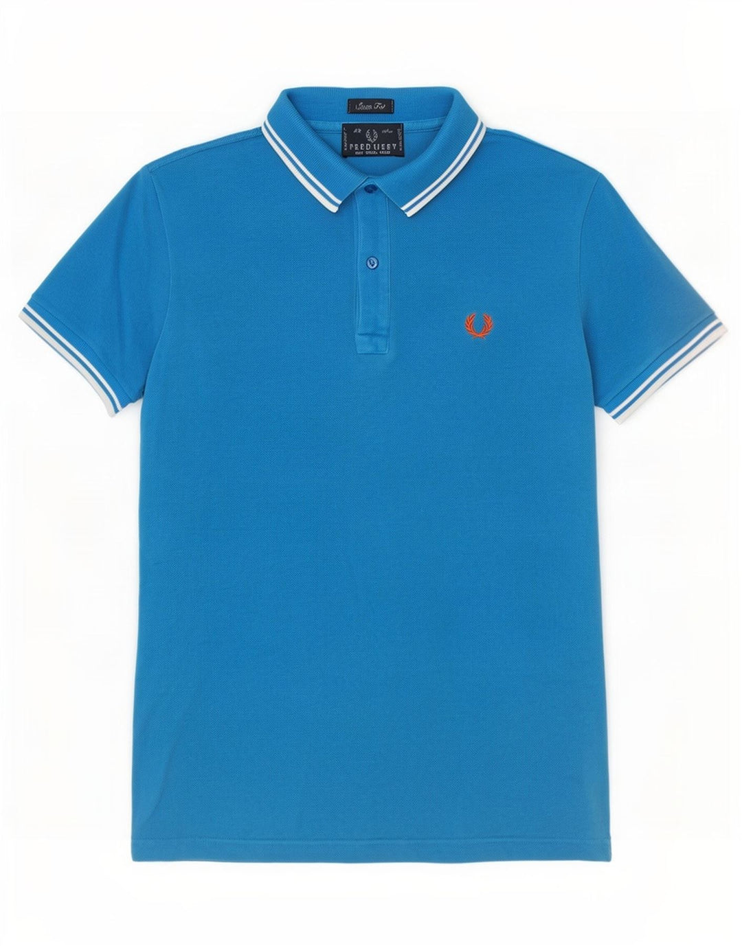 Polo da uomo slim fit Fred Perry piccola in cotone blu