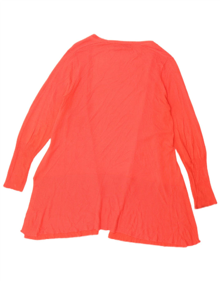 Maglione cardigan aperto da donna Marks & Spencer UK 12 rosso medio