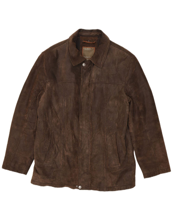 Giacca in pelle da uomo Canda EU 54 2XL Pelle marrone