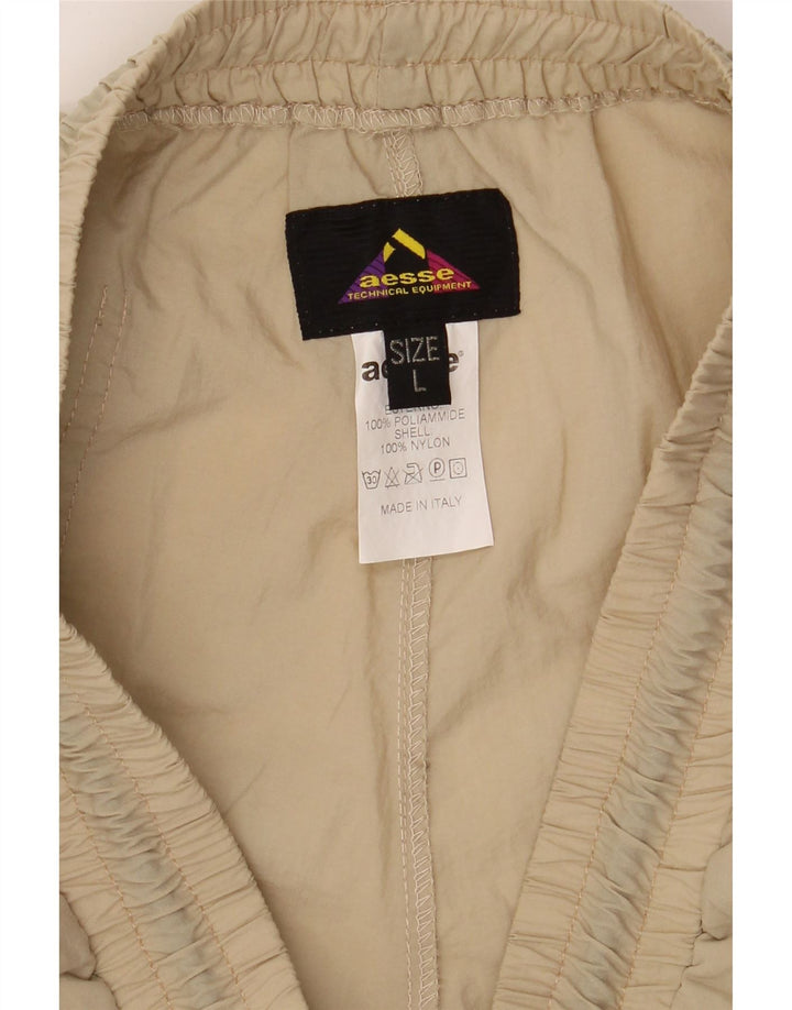 AESSE Mens Tracksuit Trousers Large  Beige Polyamide Vintage Aesse and Second-Hand Aesse from Messina Hembry 