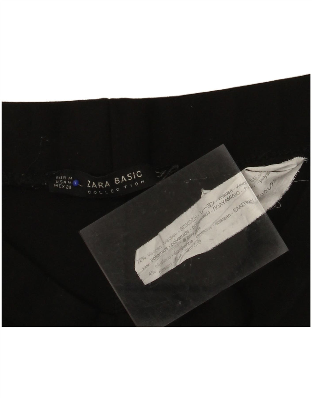 Pantaloni da tuta da donna ZARA UK 12 viscosa a righe nere medie