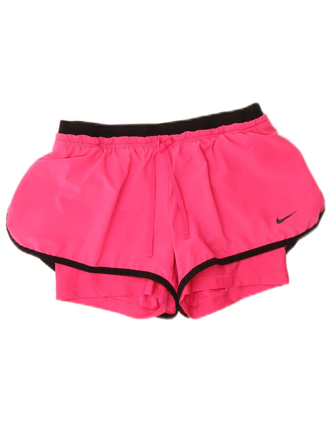 Pantaloncini sportivi NIKE da donna Dri Fit UK 8 piccoli in poliestere color block rosa