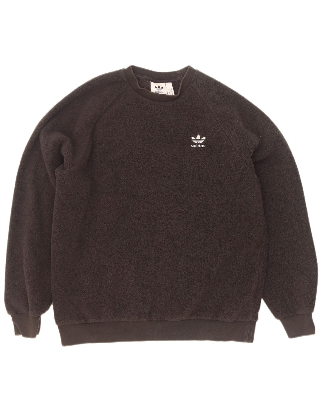 Maglione in pile grafico da uomo Adidas medio poliestere nero