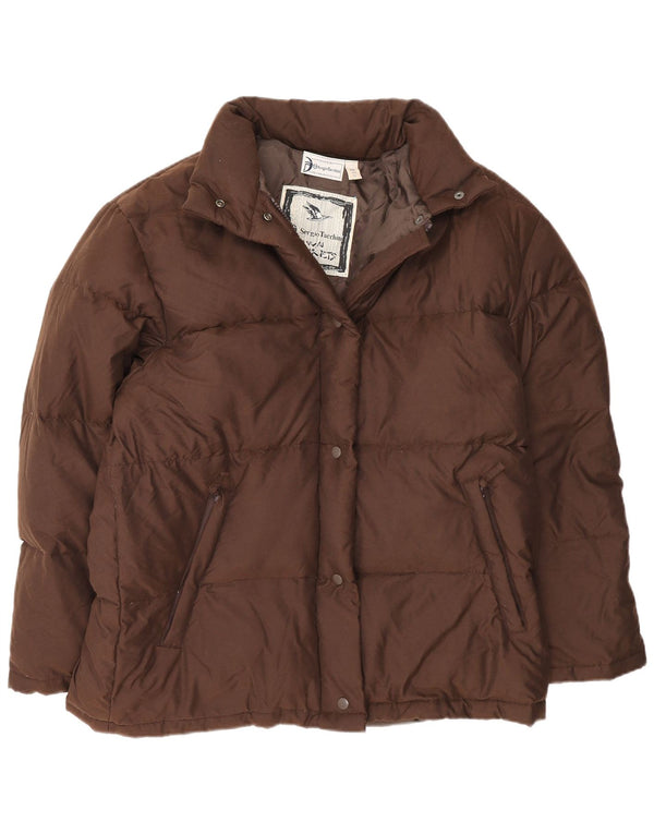 Giacca imbottita vestibilità ampia da donna Sergio Tacchini UK 14 Poliammide marrone medio