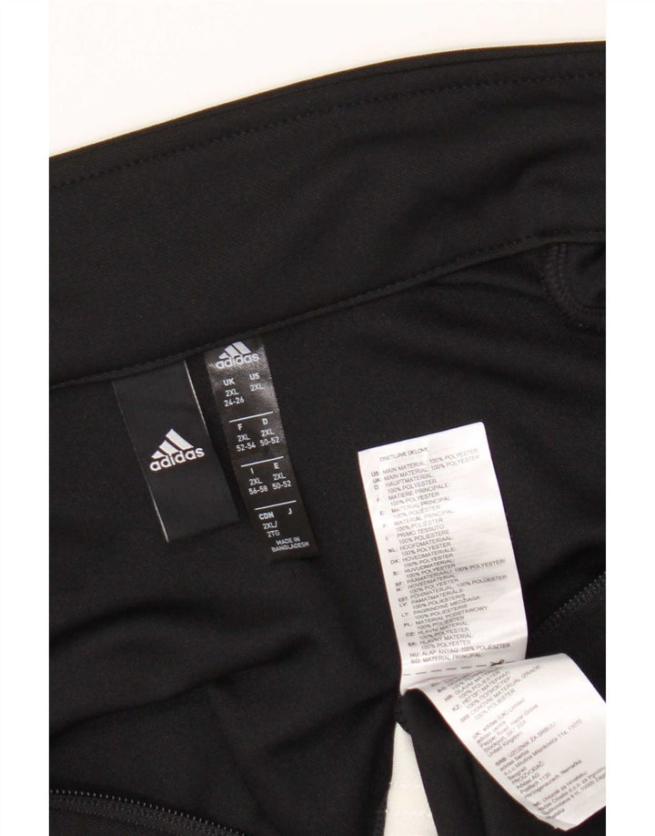Giacca da tuta da donna Adidas UK 24/26 2XL Poliestere color block nero