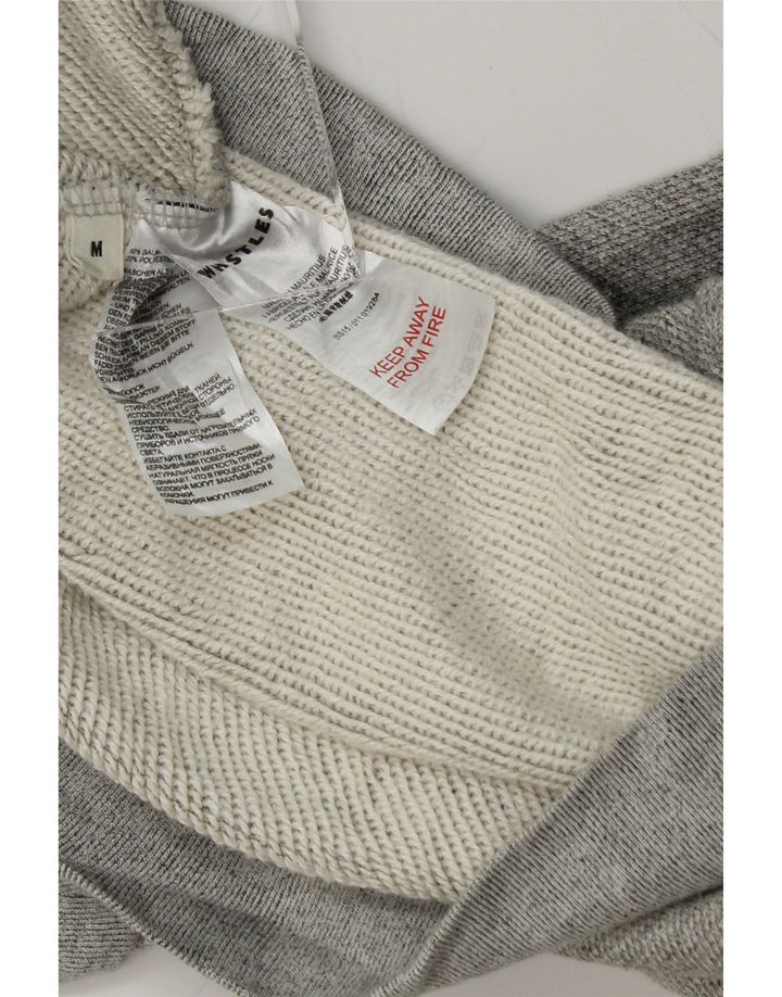 WHISTLES Womens Graphic Sweatshirt Jumper UK 14 Medium Grey Cotton Vintage Whistles and Second-Hand Whistles from Messina Hembry 