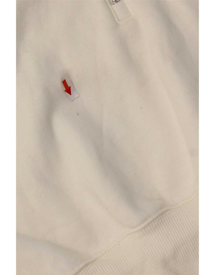 Felpa Nike da donna oversize con collo corto e zip, maglione UK 10, piccola, bianca