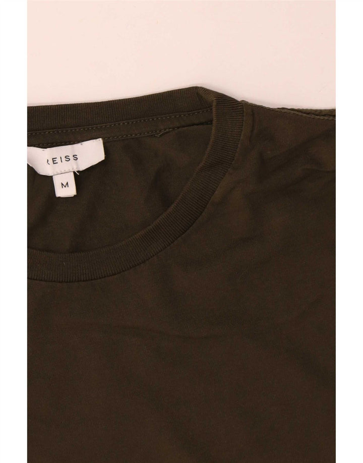 T-shirt da uomo Reiss Top in cotone kaki medio