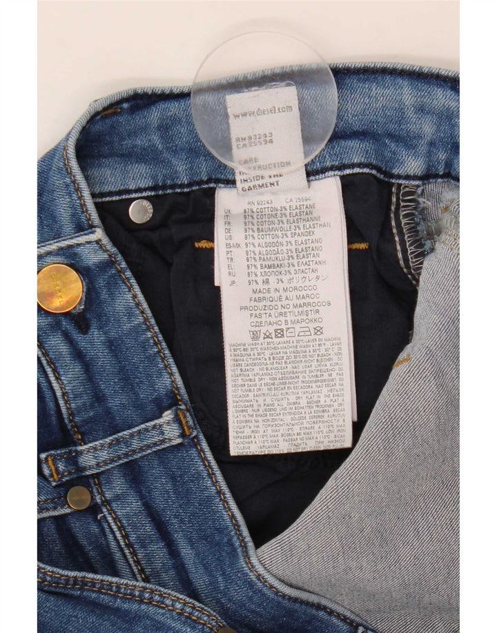 Jeans dritti slim regolari Sandy da donna Diesel W28 L29 cotone blu