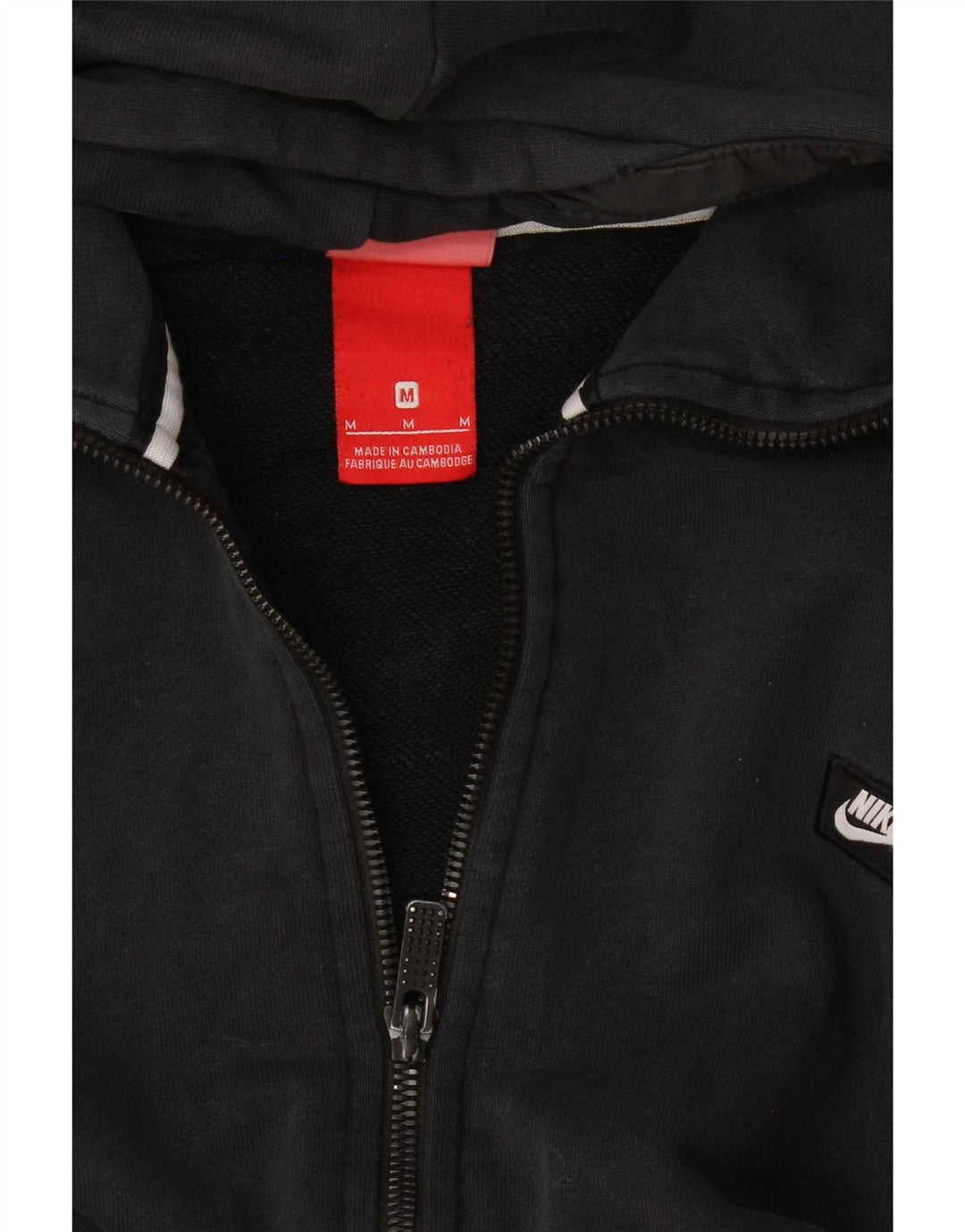 Felpa con cappuccio e zip Nike da uomo di colore nero medio