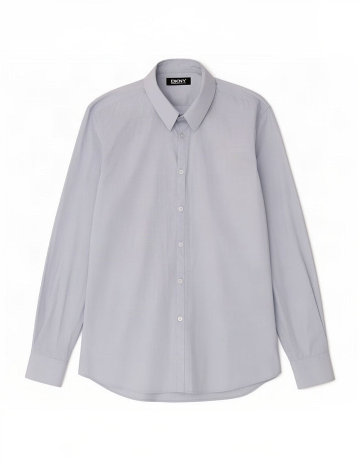 Camicia da uomo Dkny taglia 16 grande cotone blu