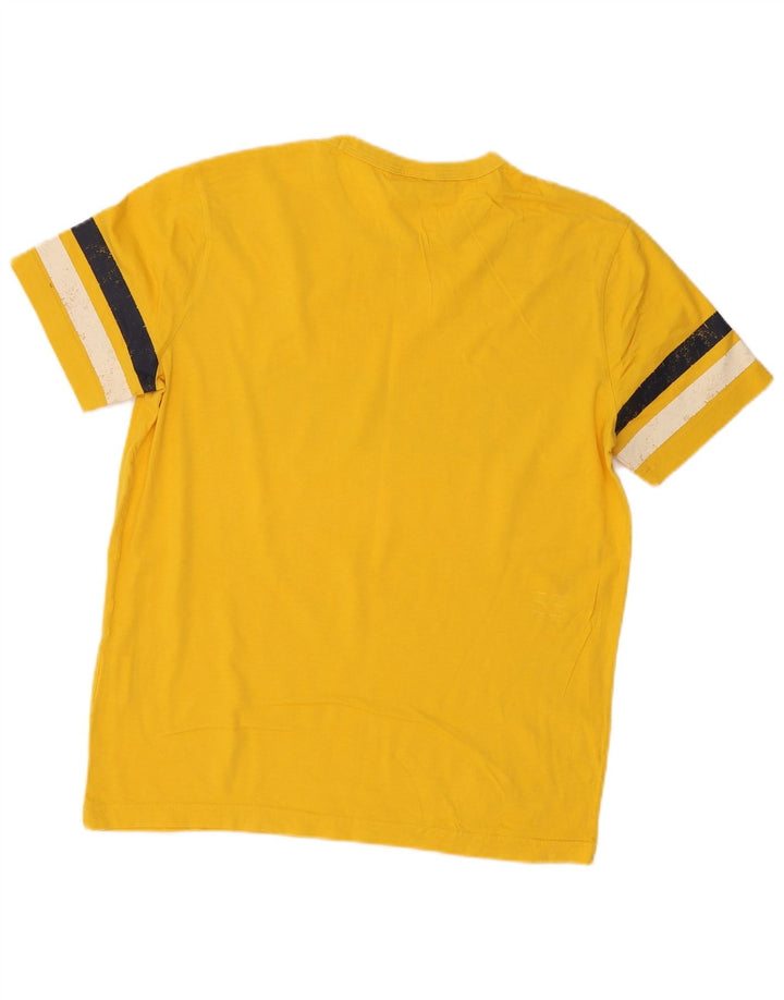 T-shirt grafica da uomo CHAMPION Top in cotone color block giallo medio