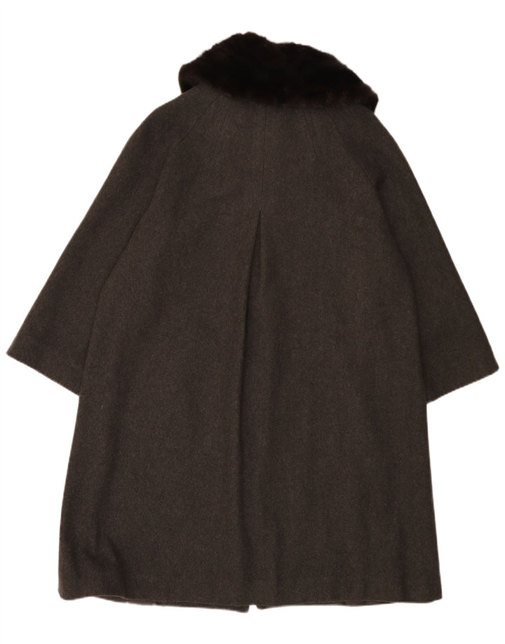 Soprabito ampio da donna Marella UK 14 grande lana grigia