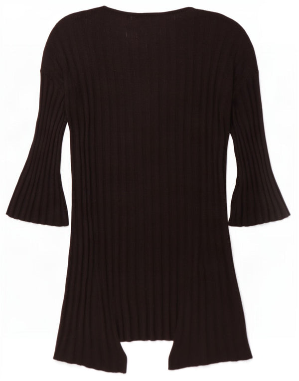Maglione cardigan aperto oversize da donna con linea lunga oversize Topshop UK 10 piccolo nero