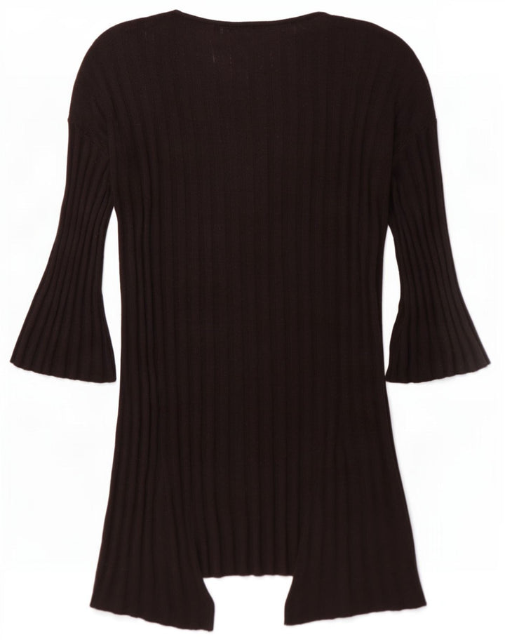 Maglione cardigan aperto oversize da donna con linea lunga oversize Topshop UK 10 piccolo nero