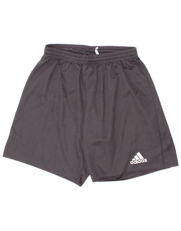 Pantaloncini sportivi Adidas Climalite da ragazzo 9-10 anni piccoli in poliestere nero