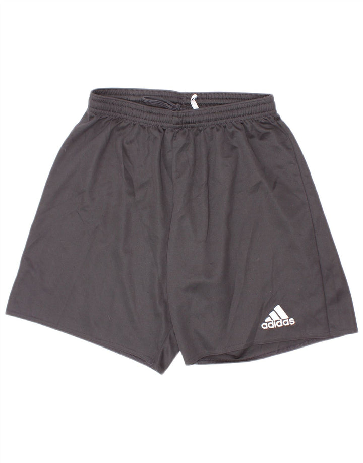 Pantaloncini sportivi Adidas Climalite da ragazzo 9-10 anni piccoli in poliestere nero