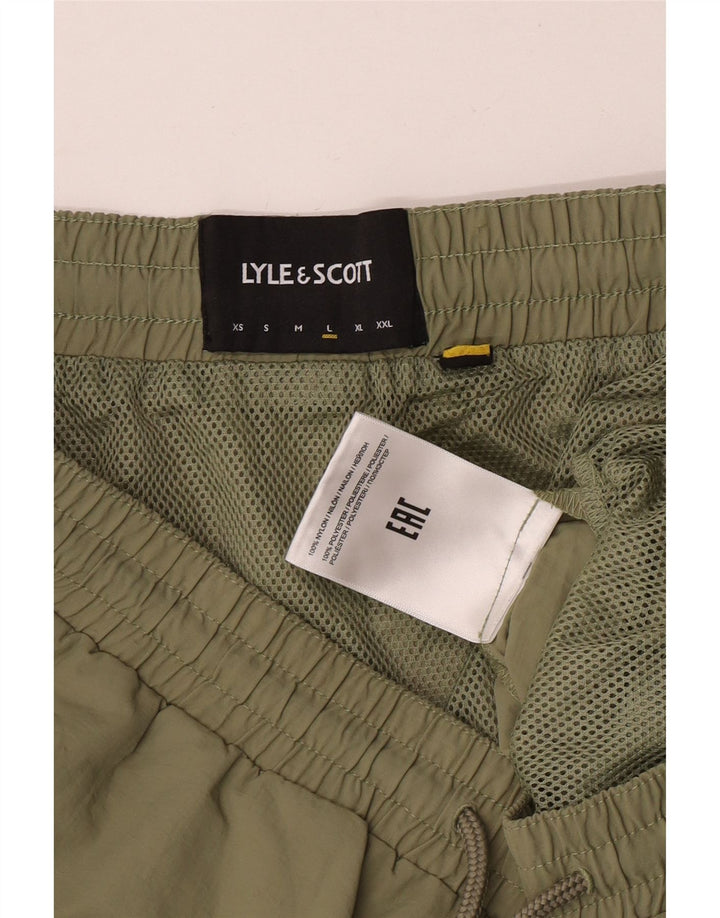 Pantaloncini da bagno da uomo Lyle & Scott grandi in nylon kaki