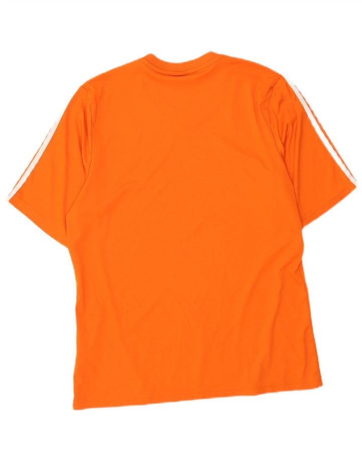 T-shirt Adidas Climalite da uomo, grande, in poliestere arancione