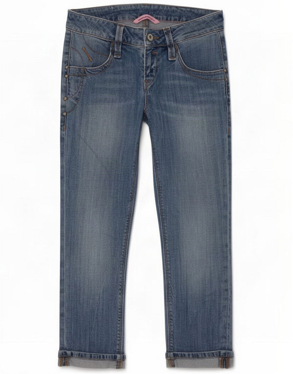 Fornarina Womens Capri Jeans W26 L22 Blue Cotton