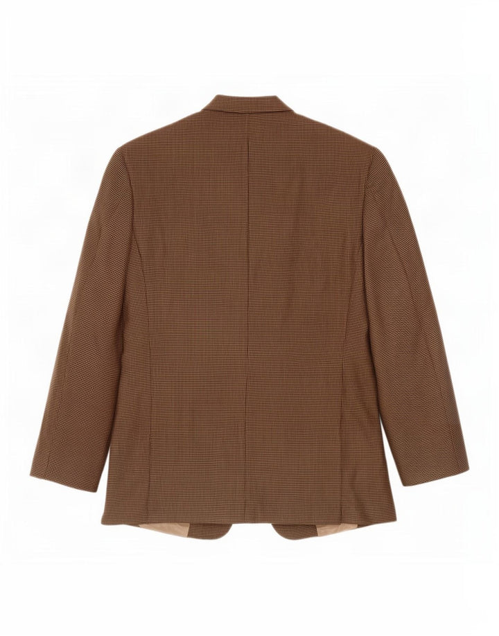 Giacca blazer da uomo a 2 bottoni Burberry UK 44 grande lana pied de poule marrone